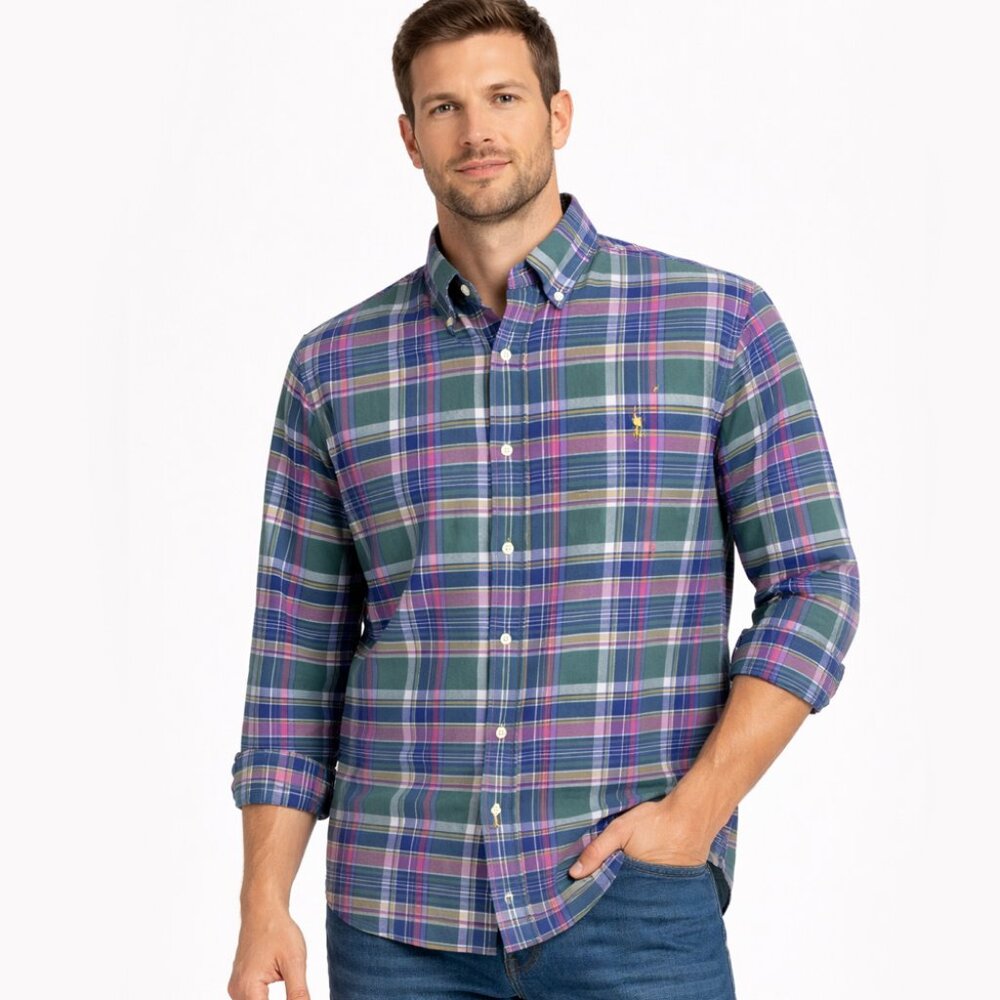 Ralph Lauren Blue Label Plaid Shirt - Green, Blue, Purple